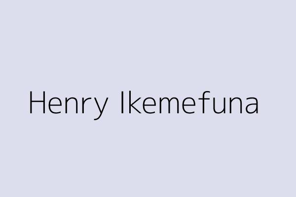 Henry Ikemefuna